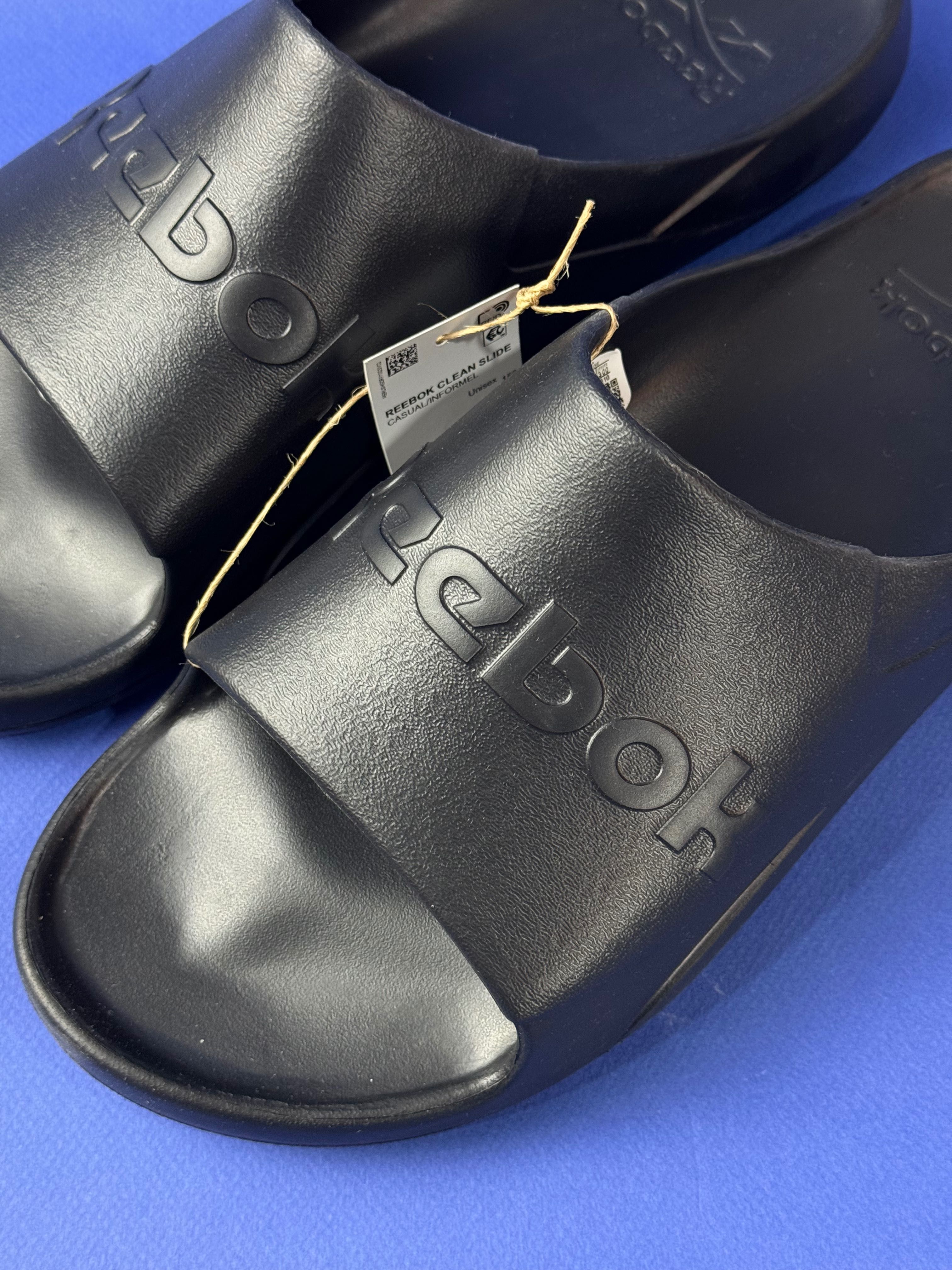 Чоловічі чорні шльопки тапки Reebok Clean Slide 44.5 і 46 розмір