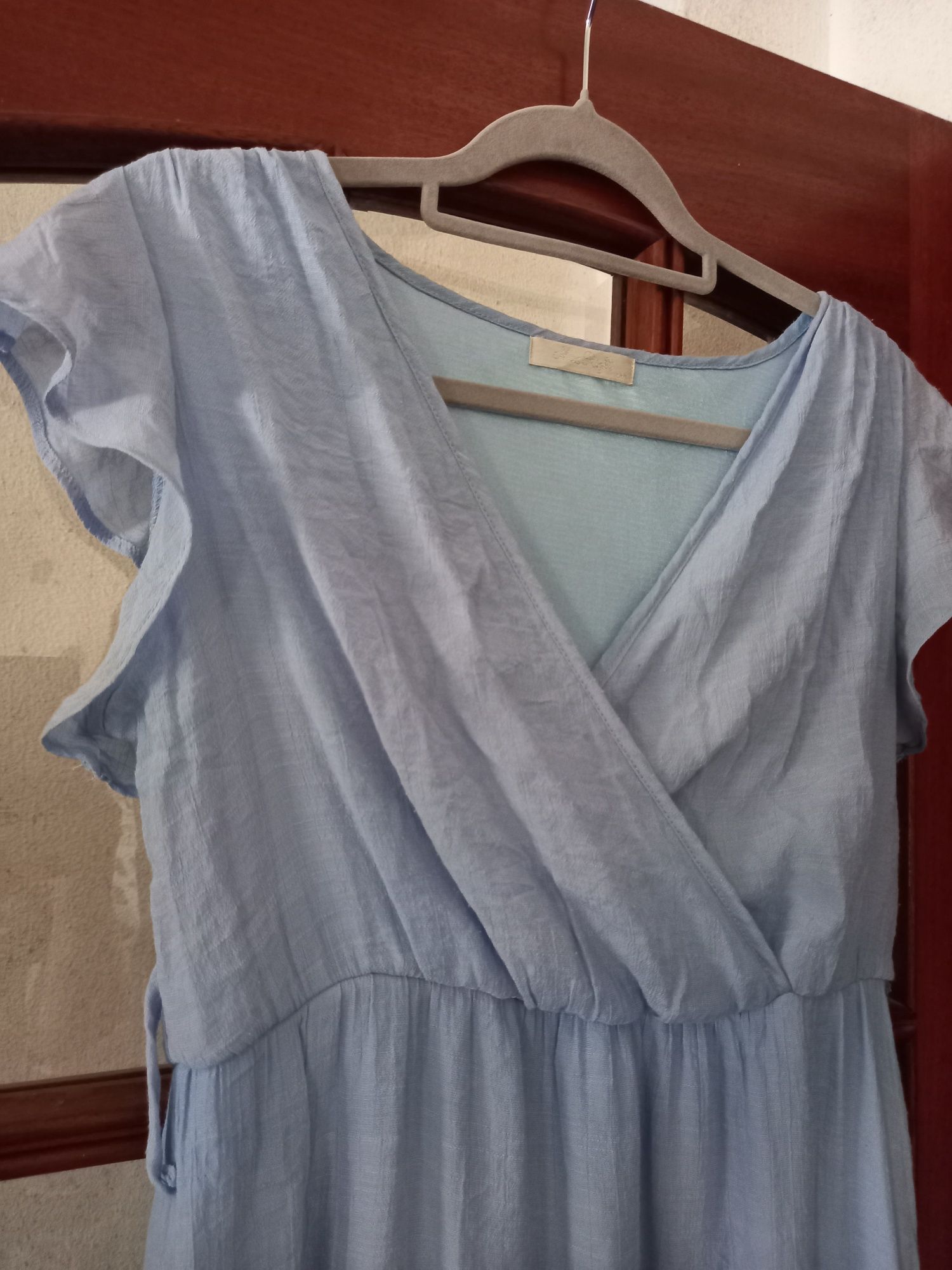 Vestido longo azul