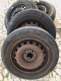 4 pneus jante ferro 165/65 R14 Renault Clio