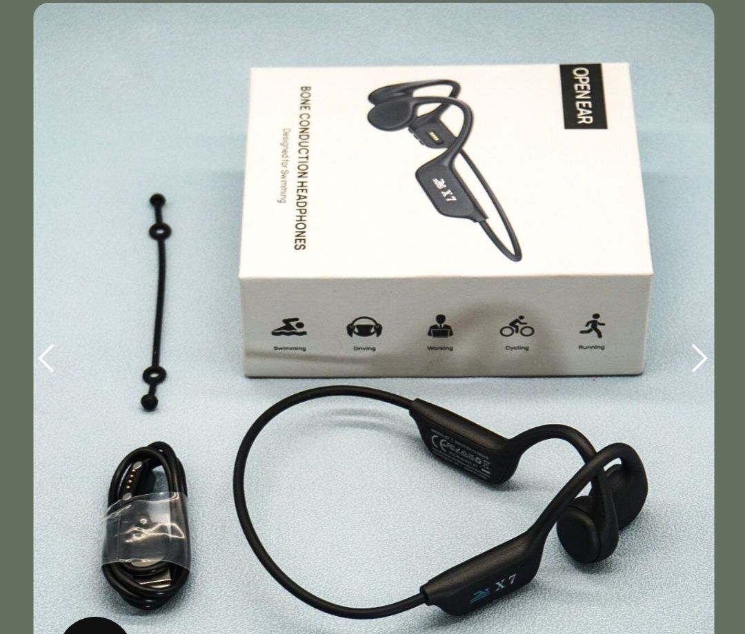 Бездротові вологозахищені навушники Bone Conduction Headphones X7 Blac