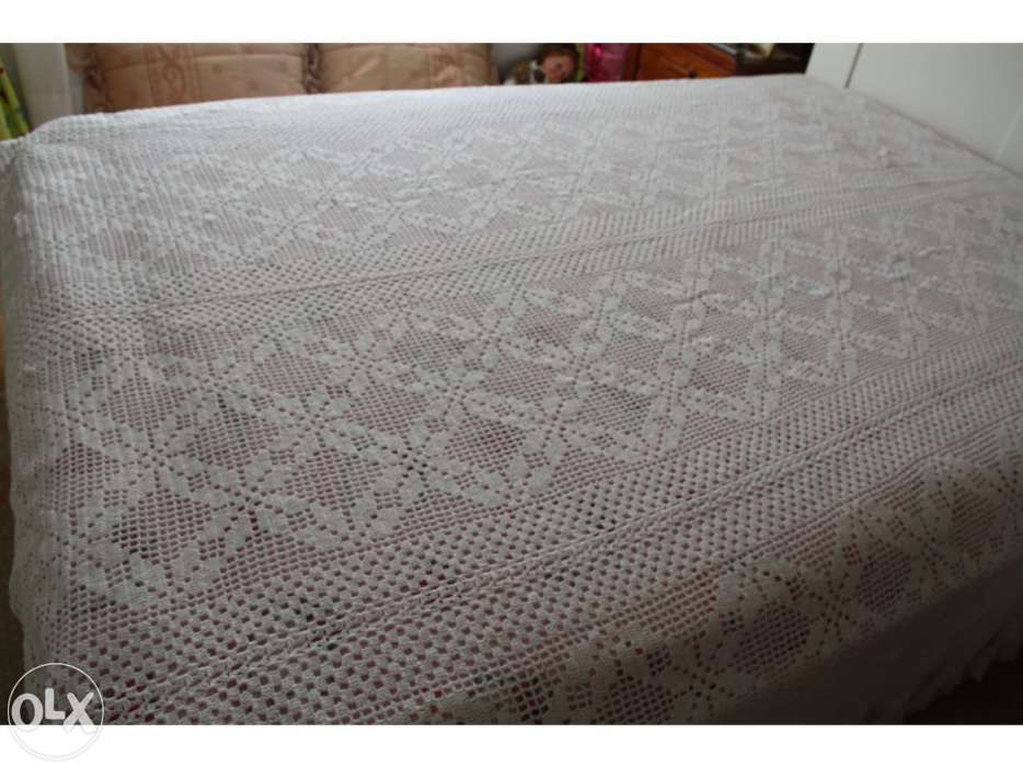 Colcha em crochet (feita à mão) 2.30m 2.15m (sd77)