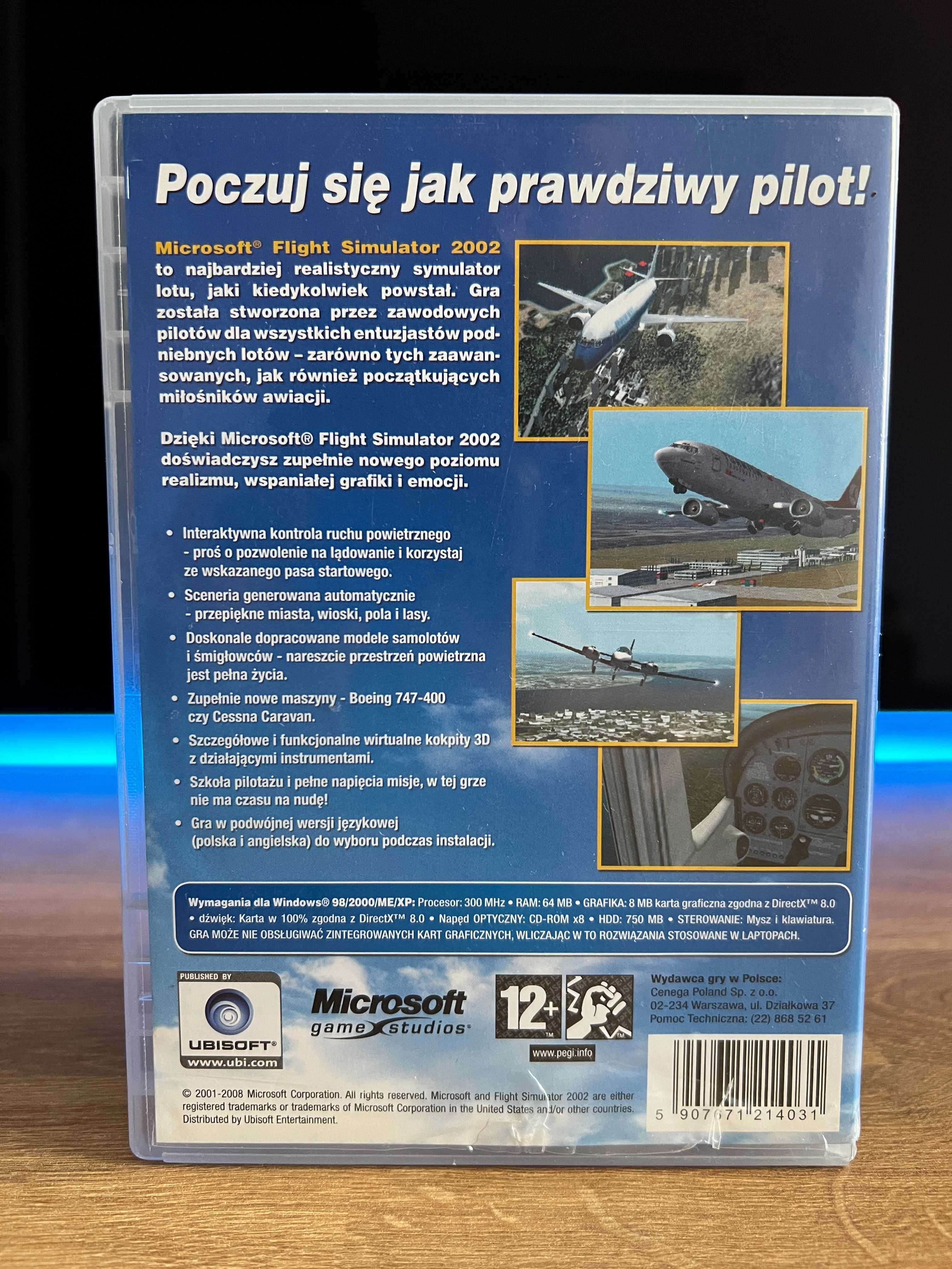 Microsoft Flight Simulator 2002 (PC PL 2008) CD BOX kompletne wydanie