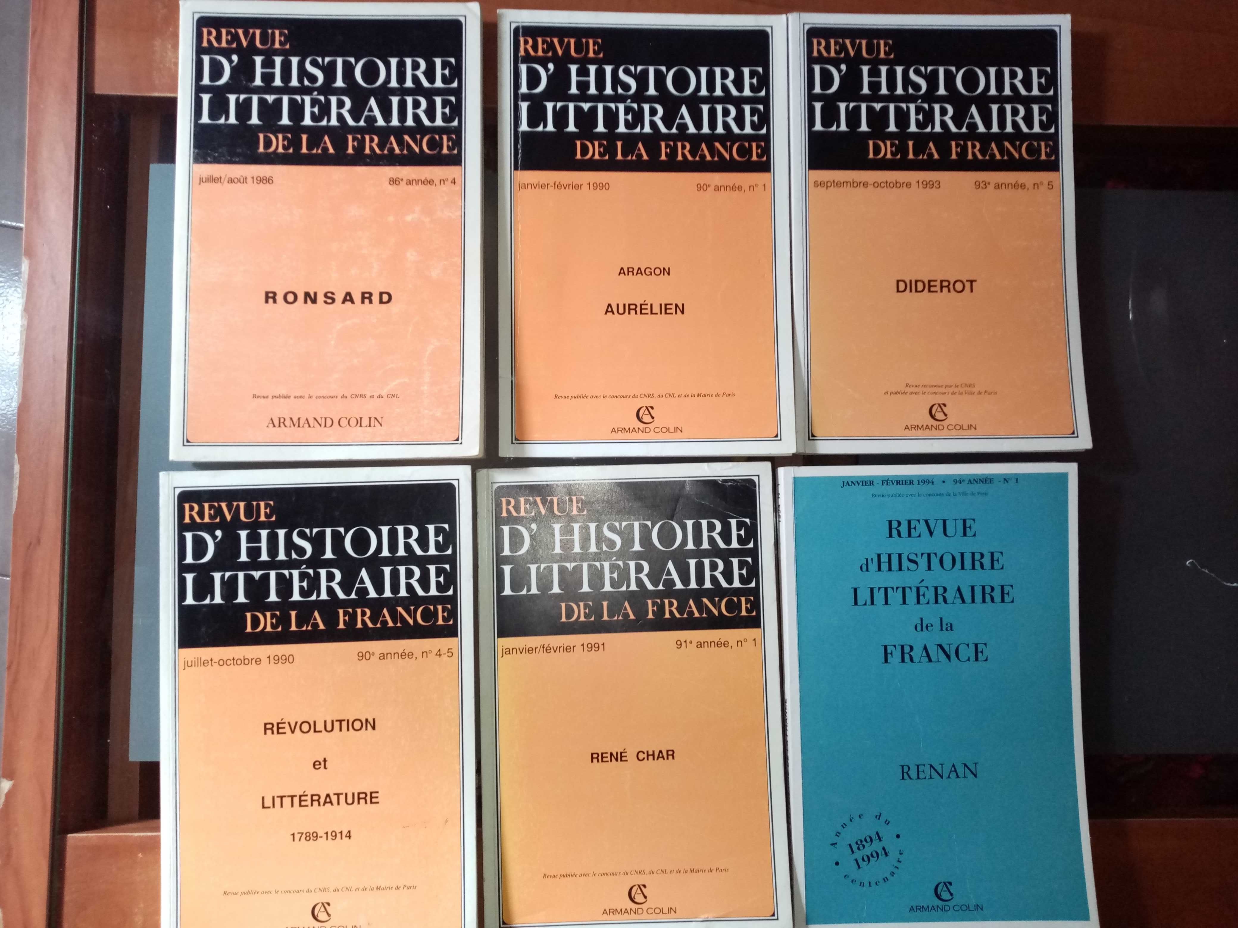 Revue D´Histoire Littéraire France Revista do Livro 1 e 2 Langages