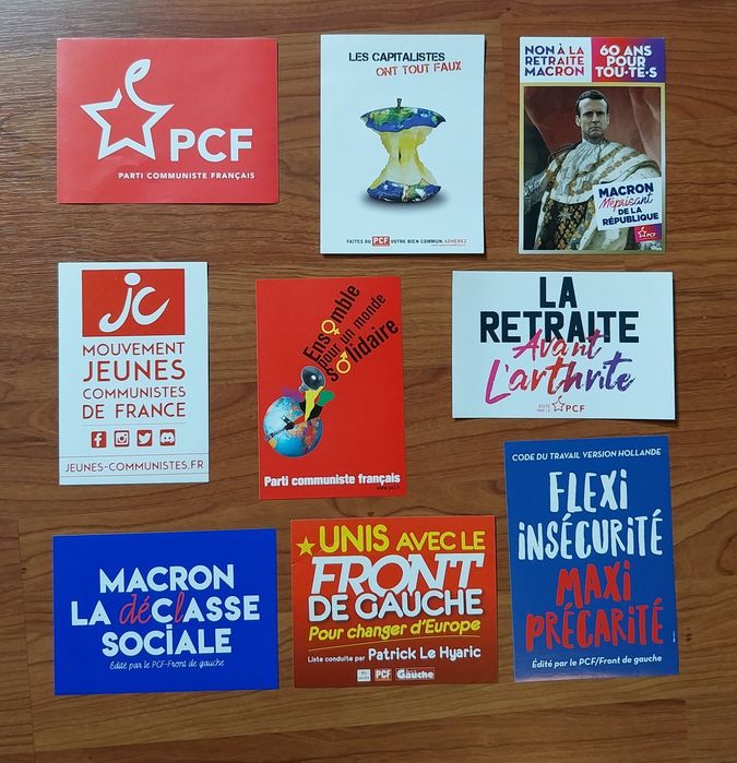 Autocolantes- PCF - Partido Comunista Francês