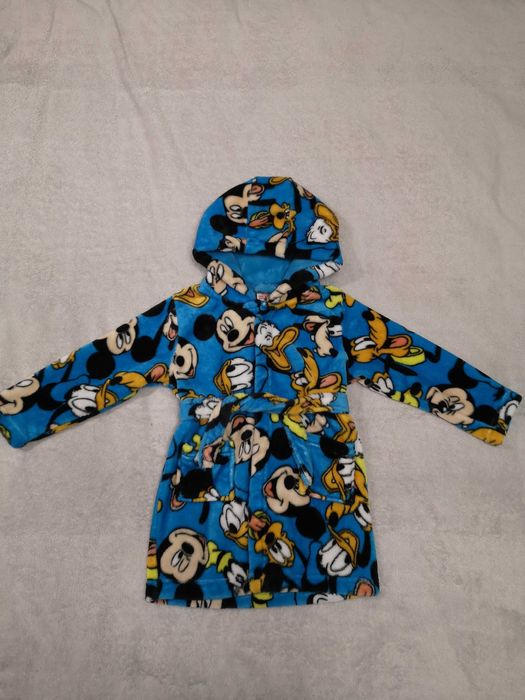 Kolorowy szlafrok Myszka Mickey Kaczor Donald Disney 98 104 jak nowy