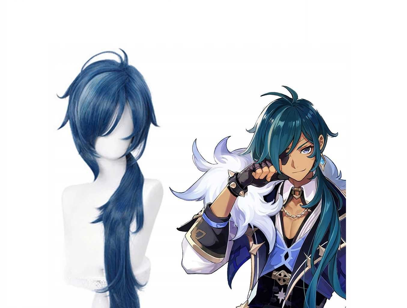 Peruka anime Genshin Impact Kaeya Alberich cosplay