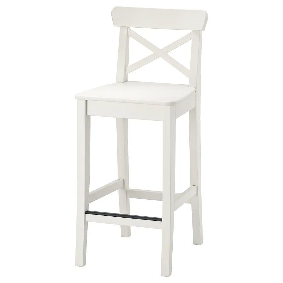 Conjunto de 4 bancos altos de madeira IKEA
