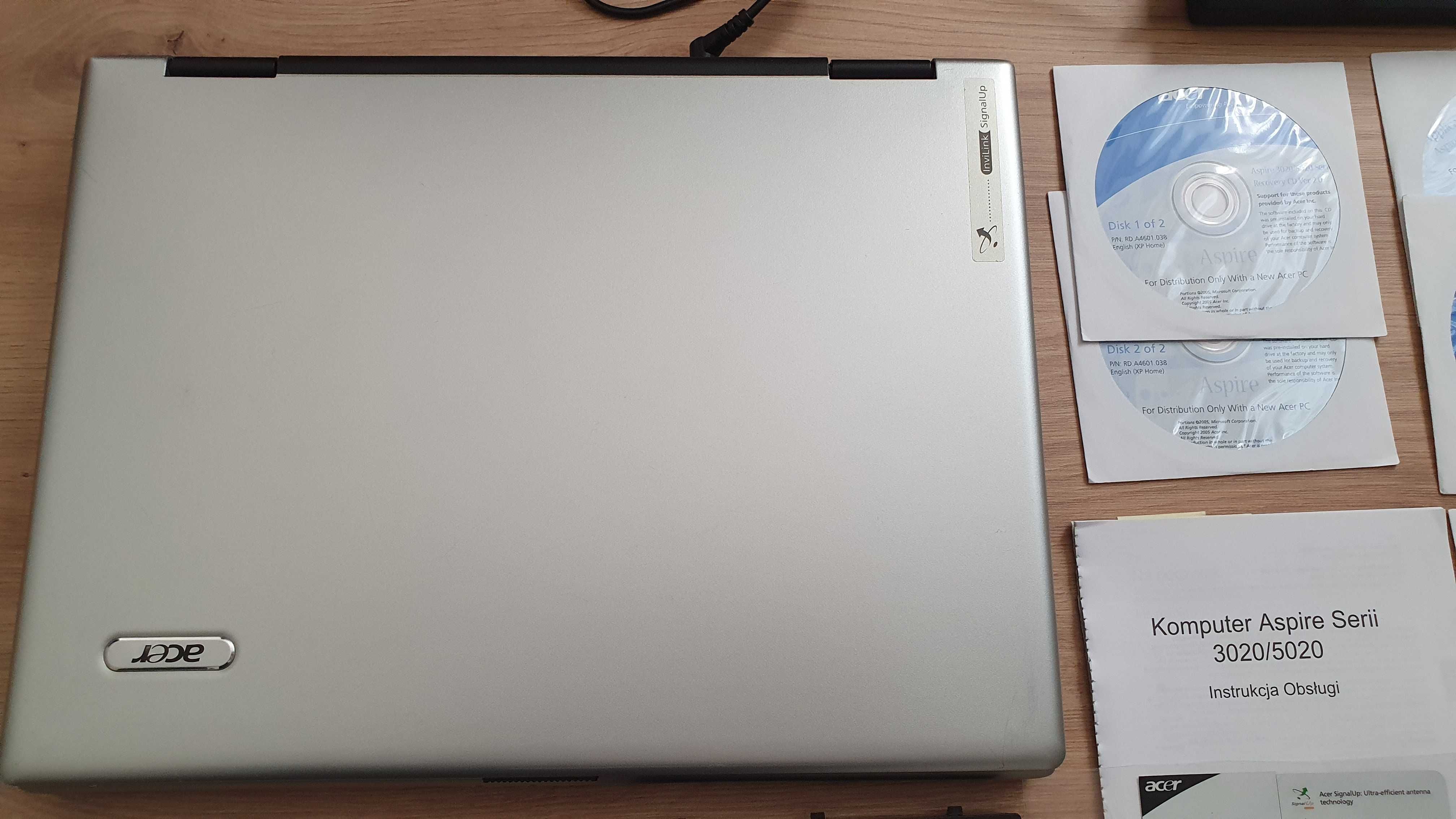 Laptop Komputer Acer Aspire 5024 AMD 64-bit 5020 ZASILACZ Windows XP