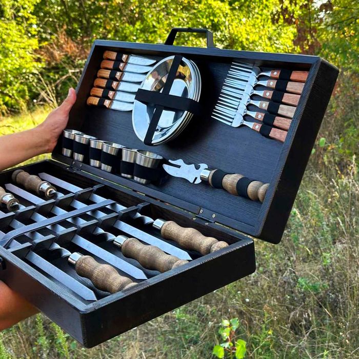 Набір для гриля / Кейс для шампурів / Набір шампурів барбекю / Дроп