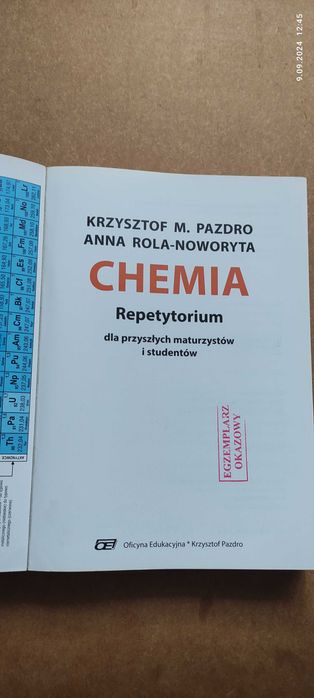 Chemia. Repetytorium. Krzysztof Pazdro, Anna Rola-Noworyta