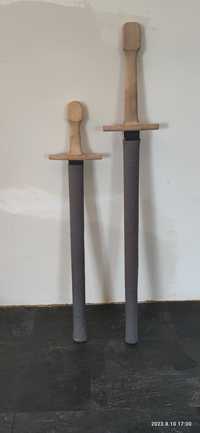 Miecze średniowieczne treningowe drewniane pianka soft