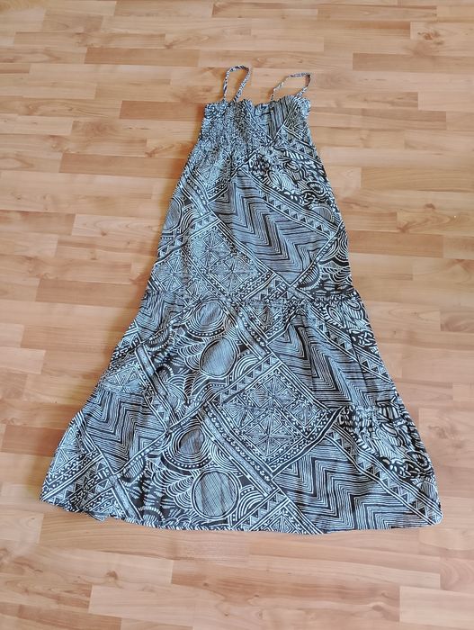 Letnia długa sukienka maxi boho etno vintage rozmiar M
