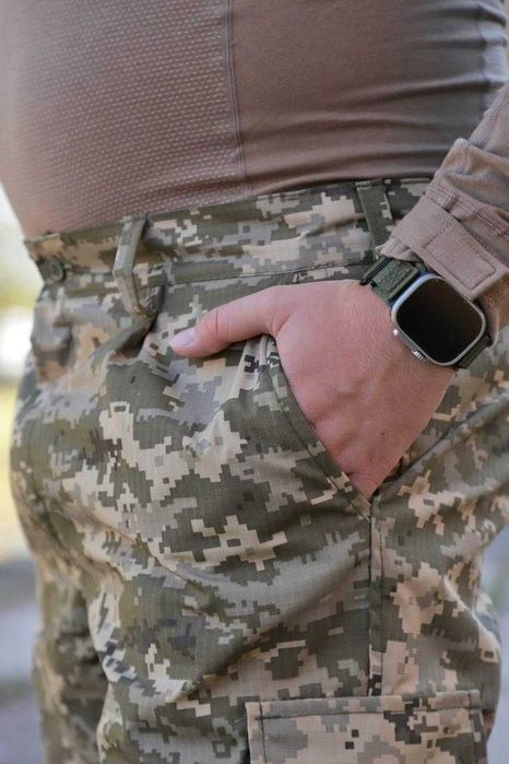 Тактичні військові зимові штани піксель 46-60р штани утеплені на флісі