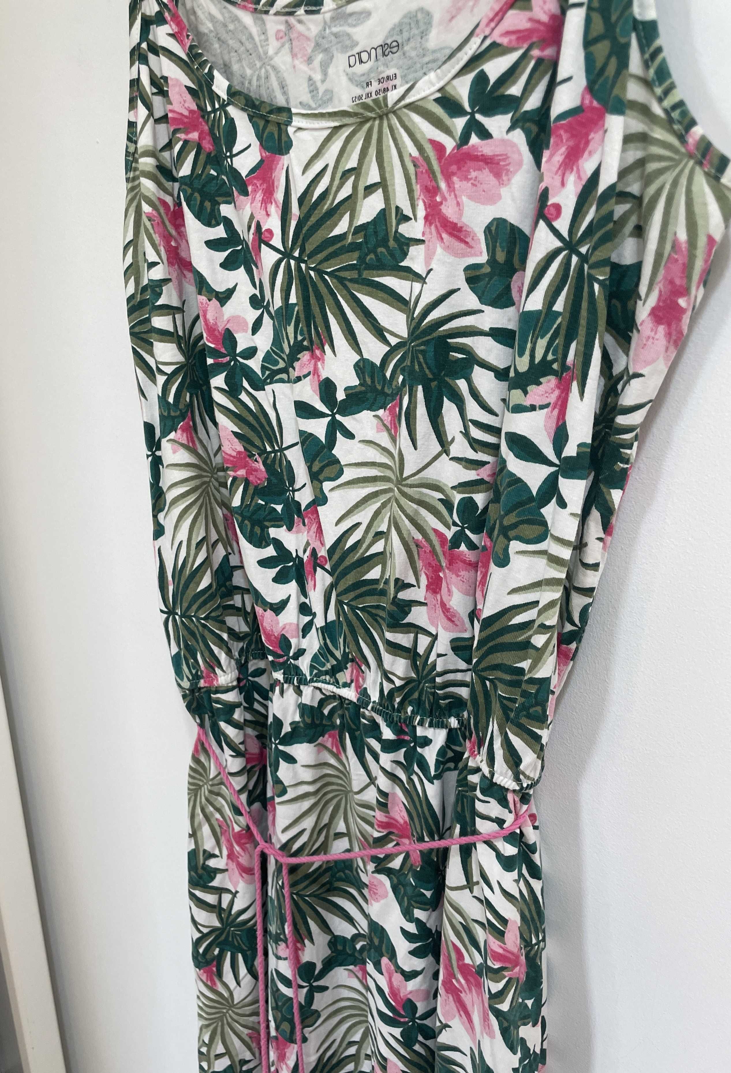 Długa maxi sukienka letnia plus size 48 4xl