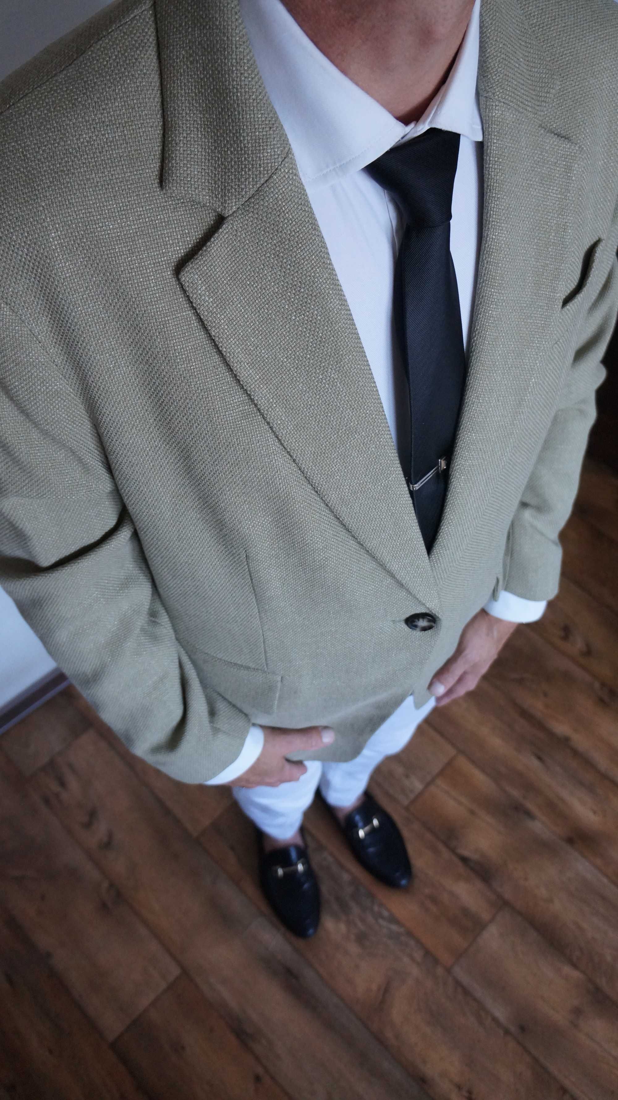 Blezer/Marynarka H&M Roz. S Kol. Khaki Jasny Fit