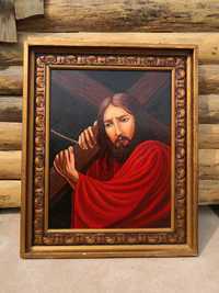 Картина Маслом Иисус Христос 1989 год Художник Виктор Рыжиков