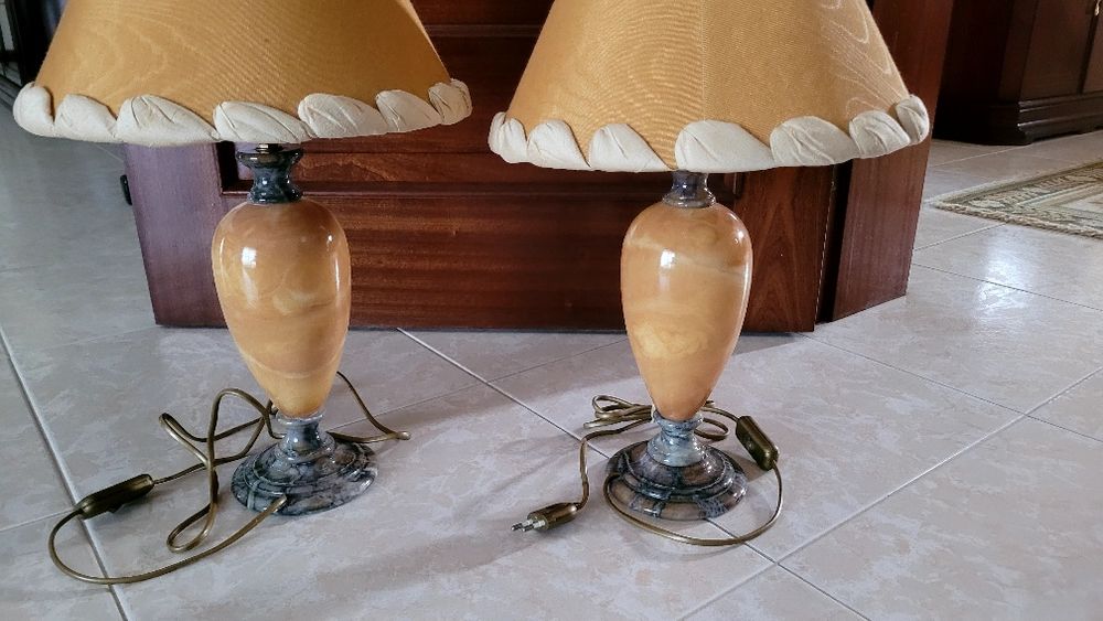 2 candeeiros mármore