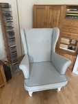 Fotel uszak w kolorze baby blue