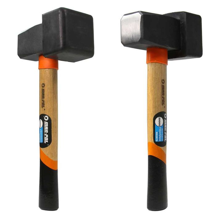 MŁOTEK BRUKARSKI 2000G Z Nakładką Gumową Gumą DO Kostki BRUKOWEJ