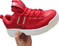 Nowe buty Fila czerwone