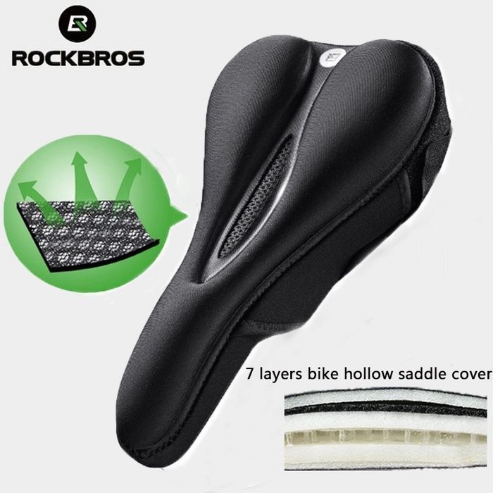 Żelowy pokrowiec na siodełko rowerowe Rockbros z silikonu rozmiar M