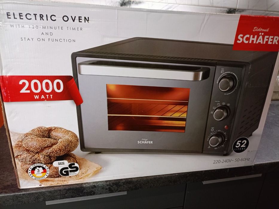 Електрична духова пічь SHAFER 52 л 2000 Вт  чорний виробник Німеччина