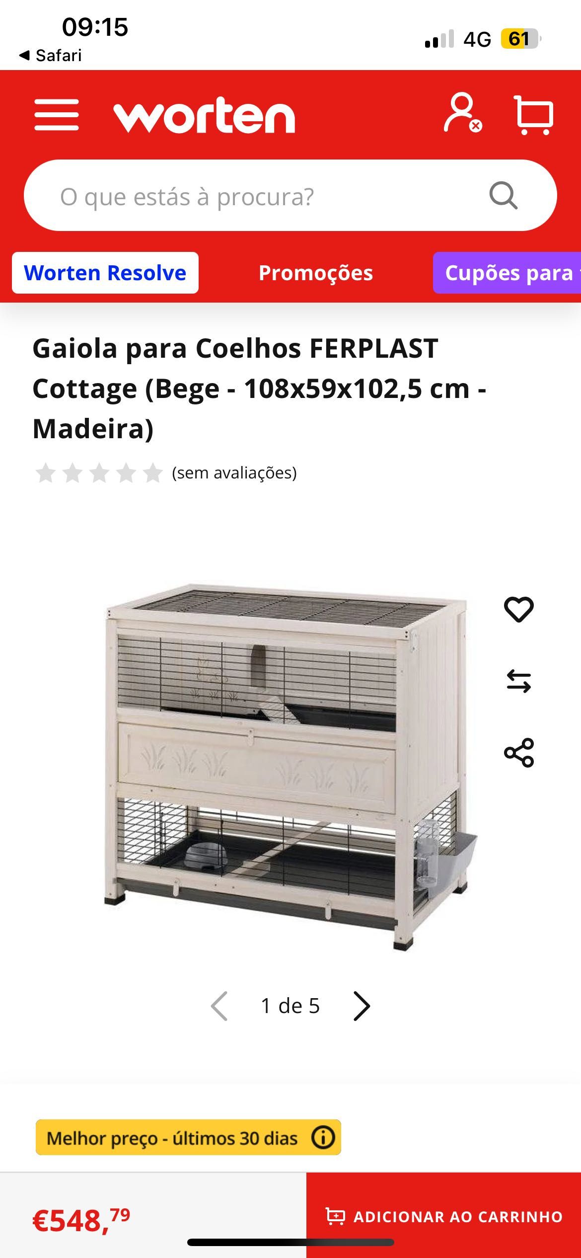 Gaiola coelho grande
