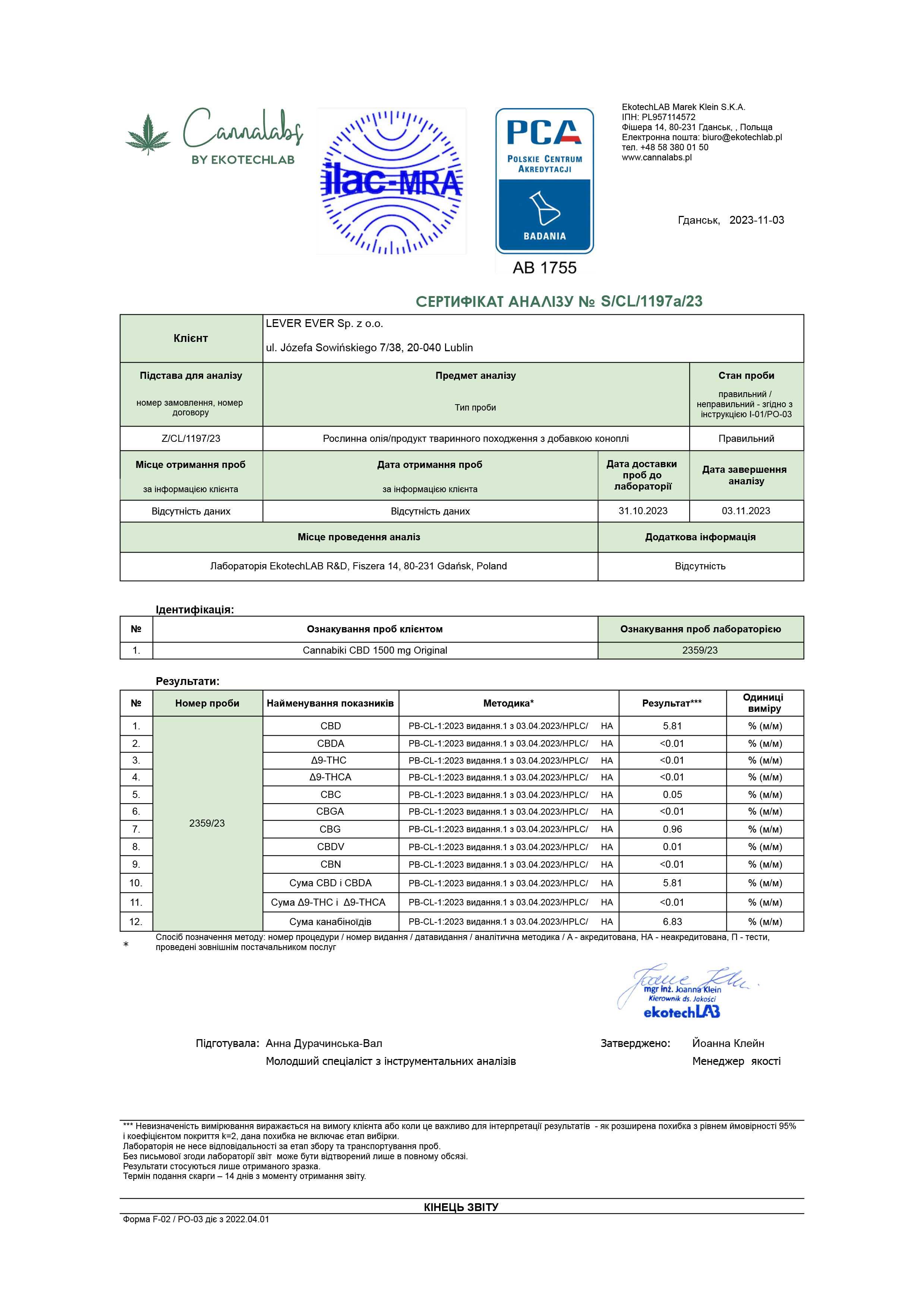 cannabiki original 1500 мг CBD (+CBG+CBC+терпени)