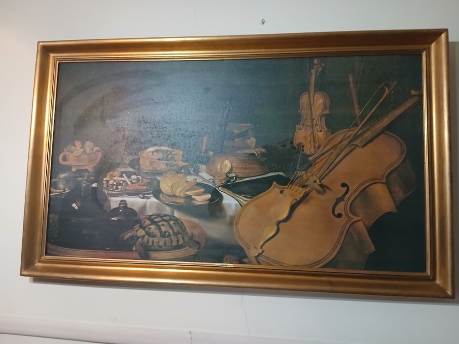 Quadro moldura dourado