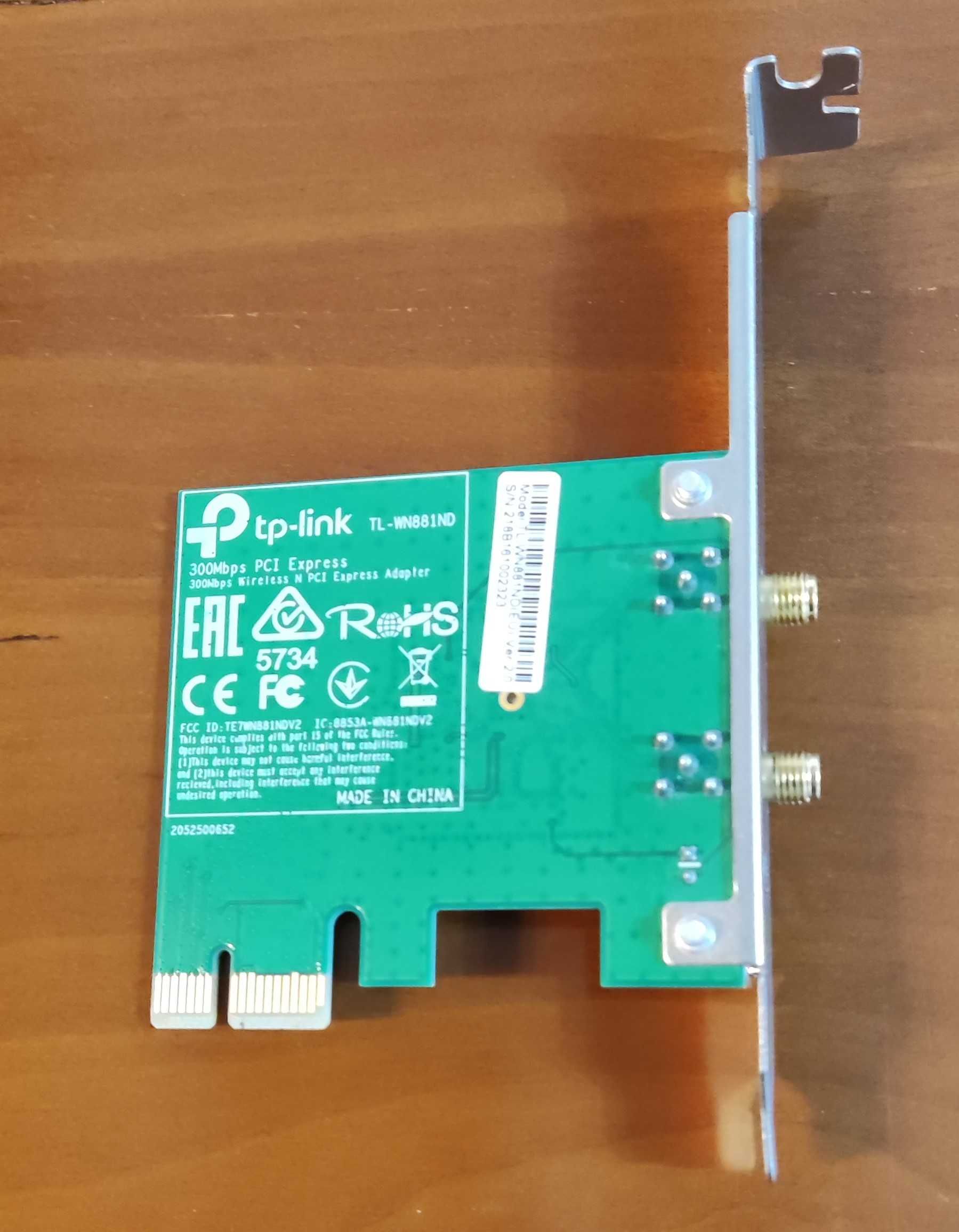 TP-LINK PCI Express Wireless N de 300 Mbps