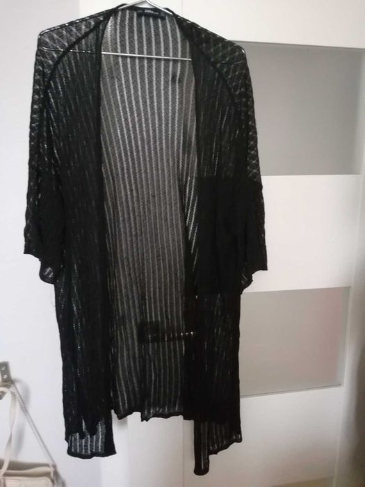 Cienki, czarny kardigan Zara