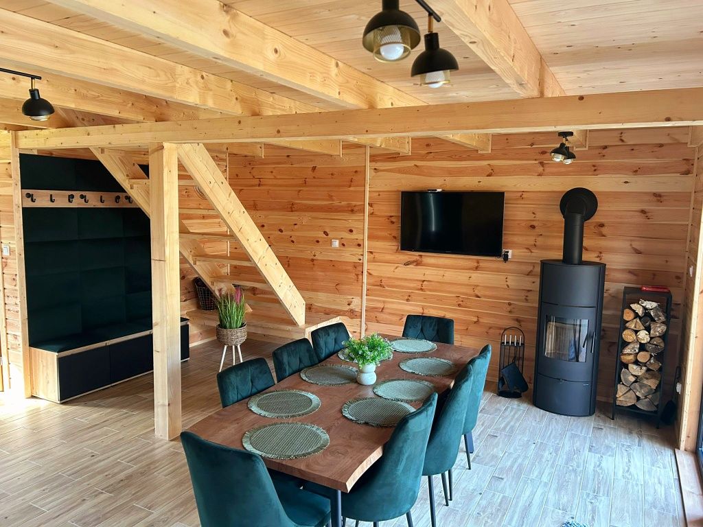 Domek typu stodoła nad jeziorem, balia, jacuzzi,  Kaszuby
