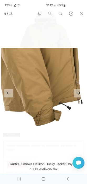 Kurtka Zimowa Helikon Husky Coyote
r. XXL