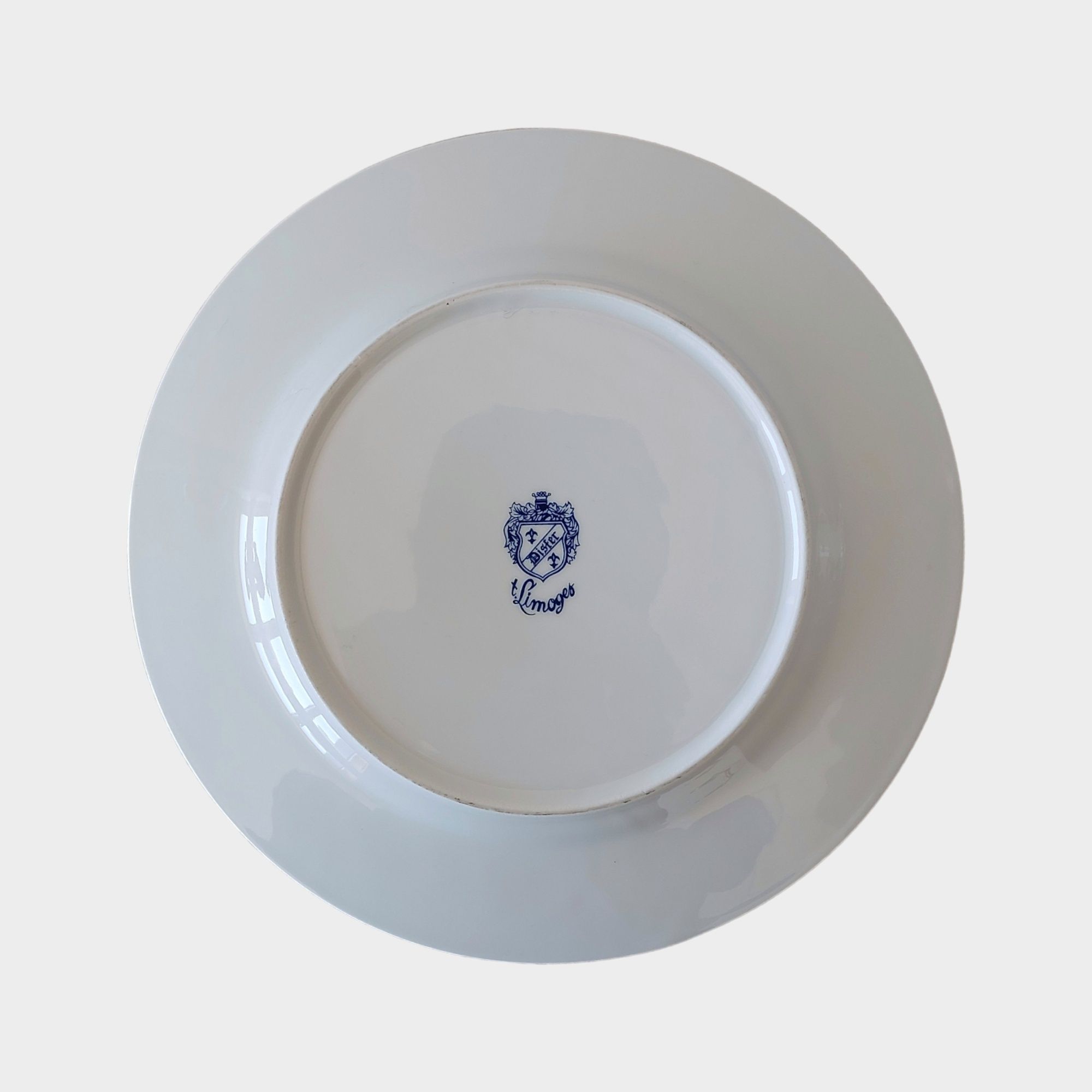 Conjunto: Cafeteira e Prato de Porcelana de Limoges (Disfer)