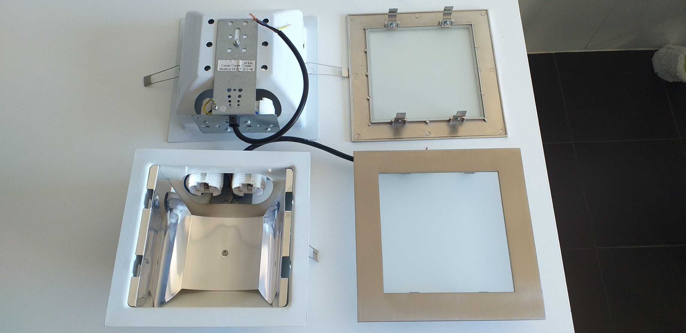 Armaduras como novas de encastrar para teto falso para furo 170x170mm