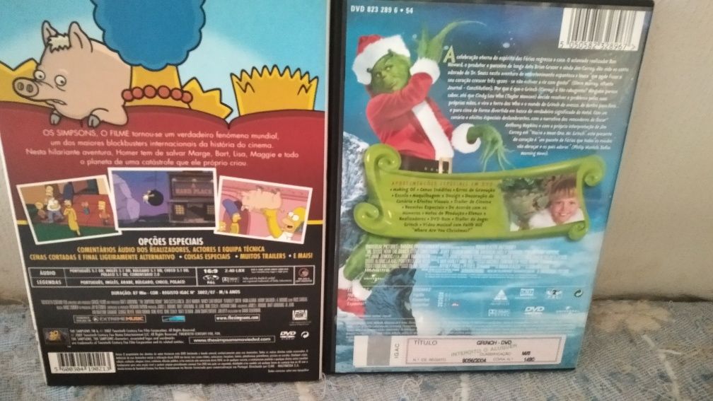 DVDs Simpsons e The Grinch
