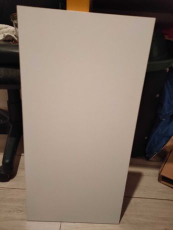 2 drzwi do szafki białe/ecru z zawiasami 30 cm x 60 cm NOWE