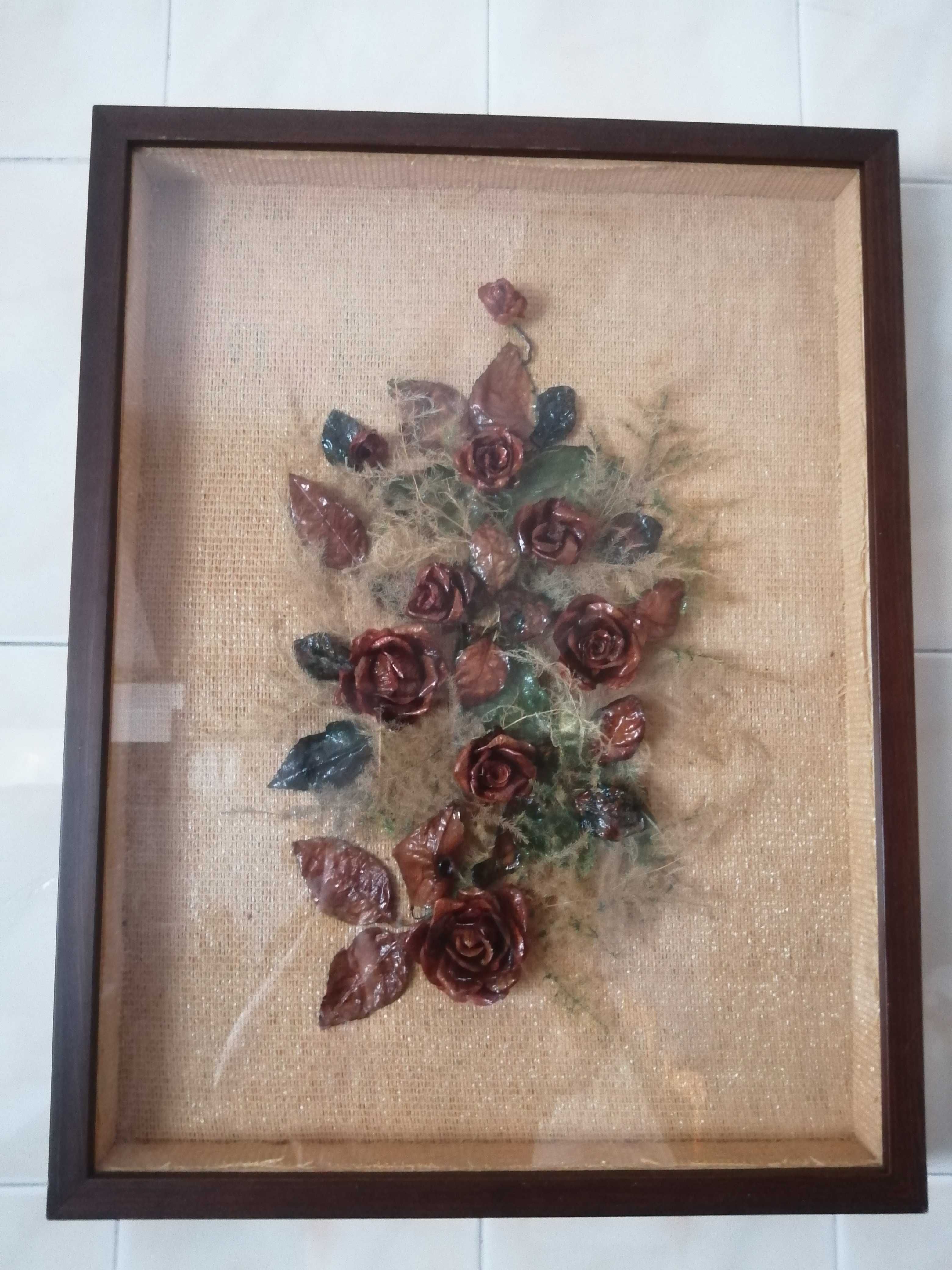 Quadro em flores de casca de cebola