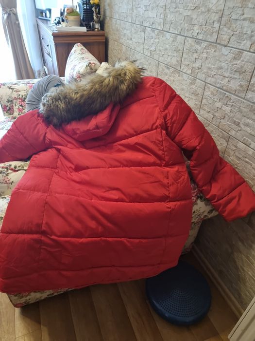 Ciepła kurtka zimowa j czerwona jak nowa r.50 5 xl