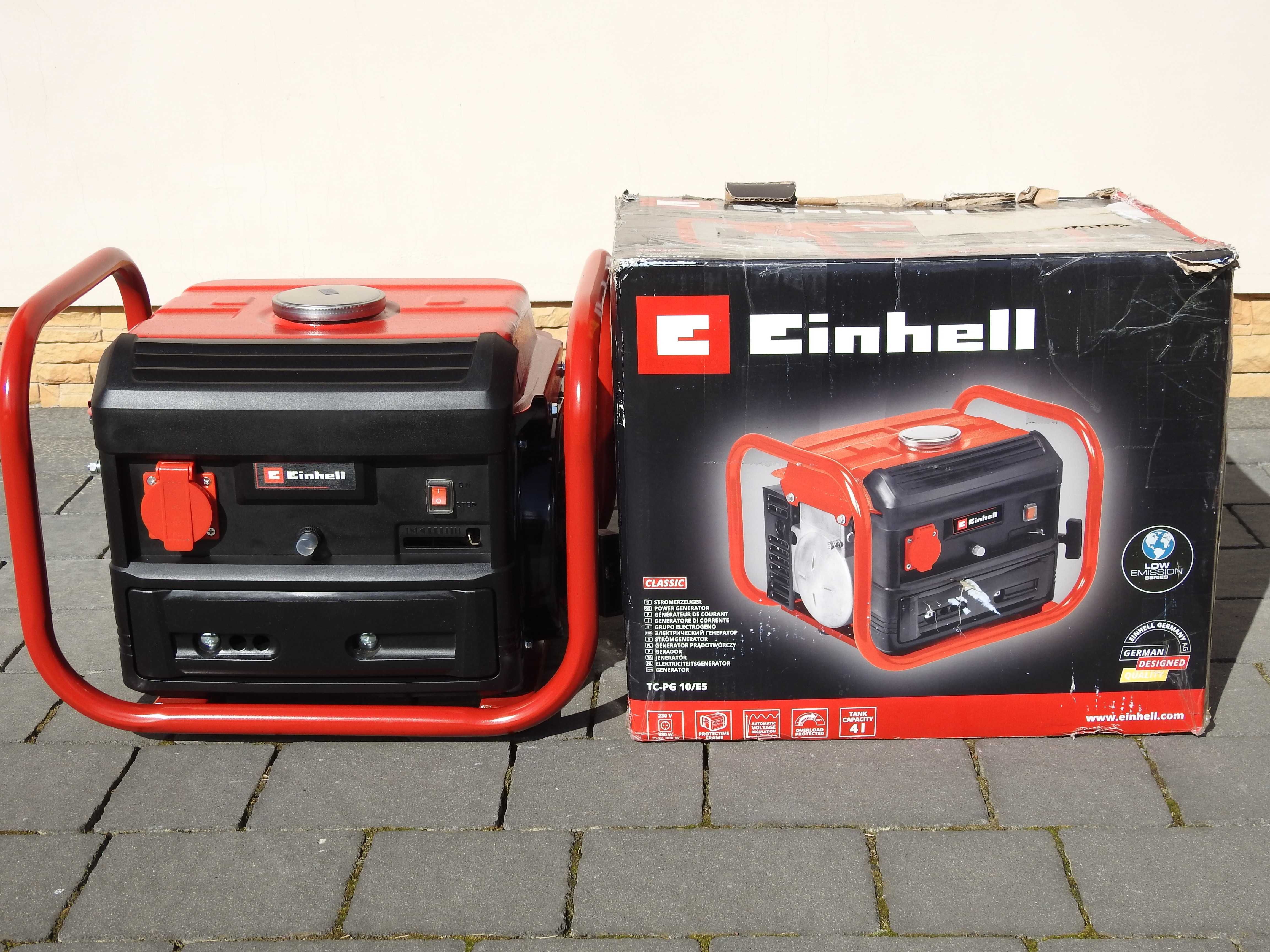 Agregat prądotwórczy Einhell, generator prądowy 0,8 KW, nowy 1 gniazdo
