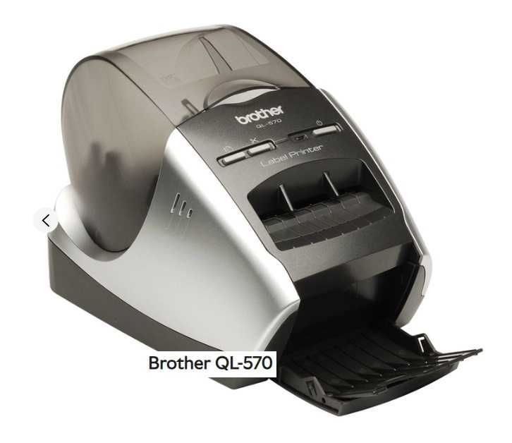 Принтер наклейок Brother QL-570 Black-Silver