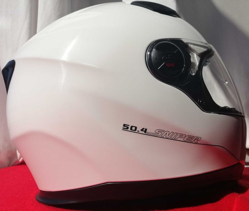 Capacete de mota Givi 50.4 Sniper Branco (M - 58)