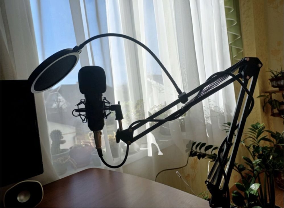 Професійний мікрофон із фільтром music m-800 спрямований студійний