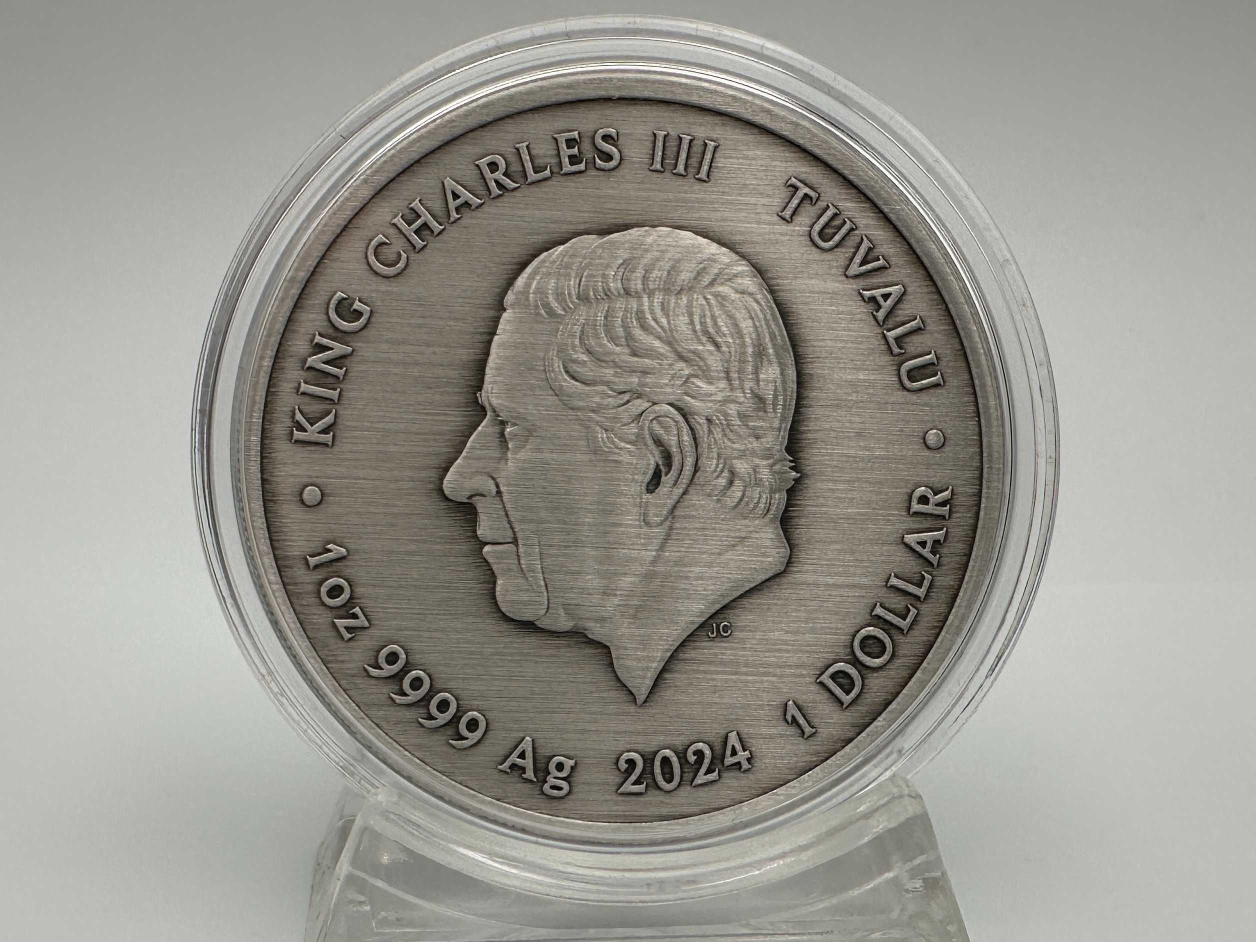 Тираж 1500 шт. Чорний прапор Perth Mint Тувалу Кінгстон