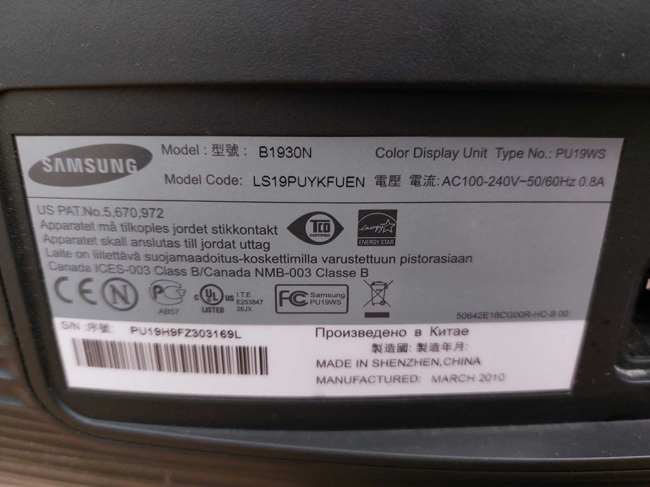 Monitor Samsung 19 polegadas