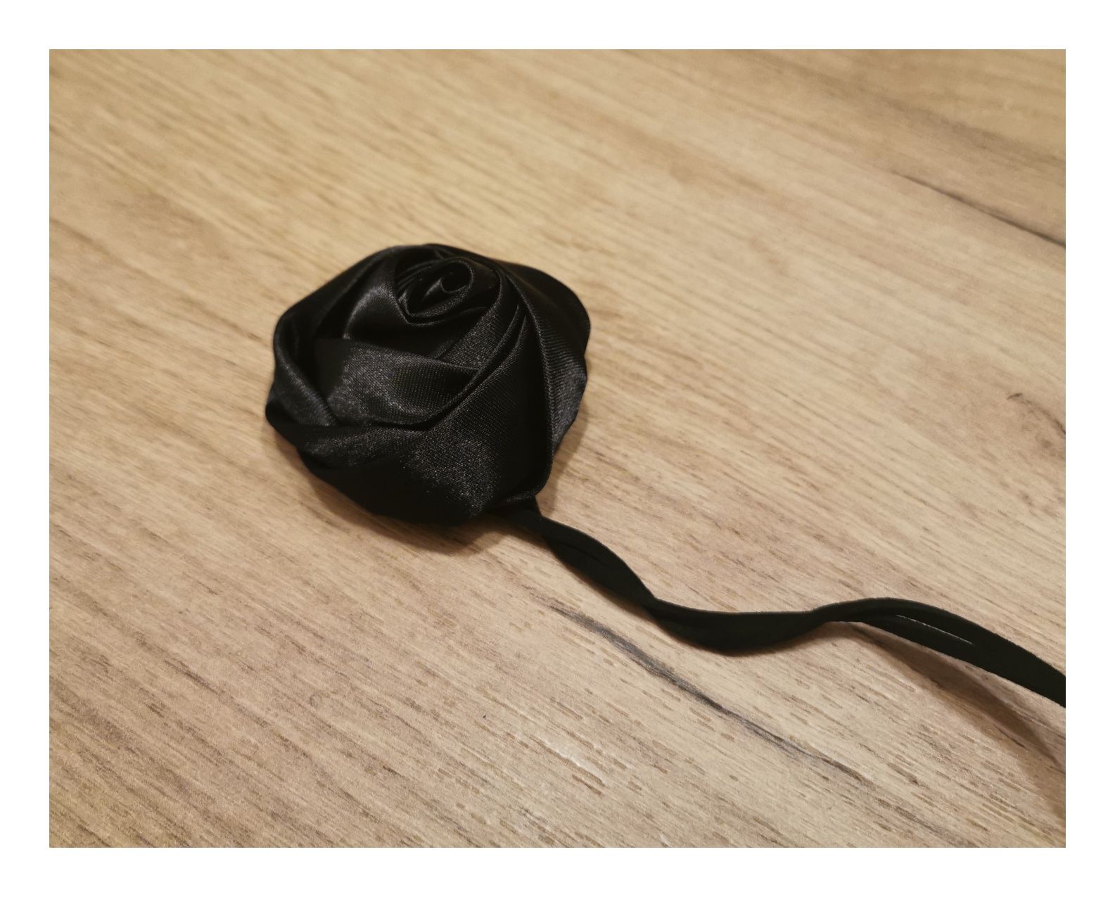 Czarny choker na szyję (dł. 100cm)   #róża #coquette #elegancki