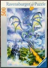 Puzzle 500 Ravensburger Dragon in Flight smok nie 1000