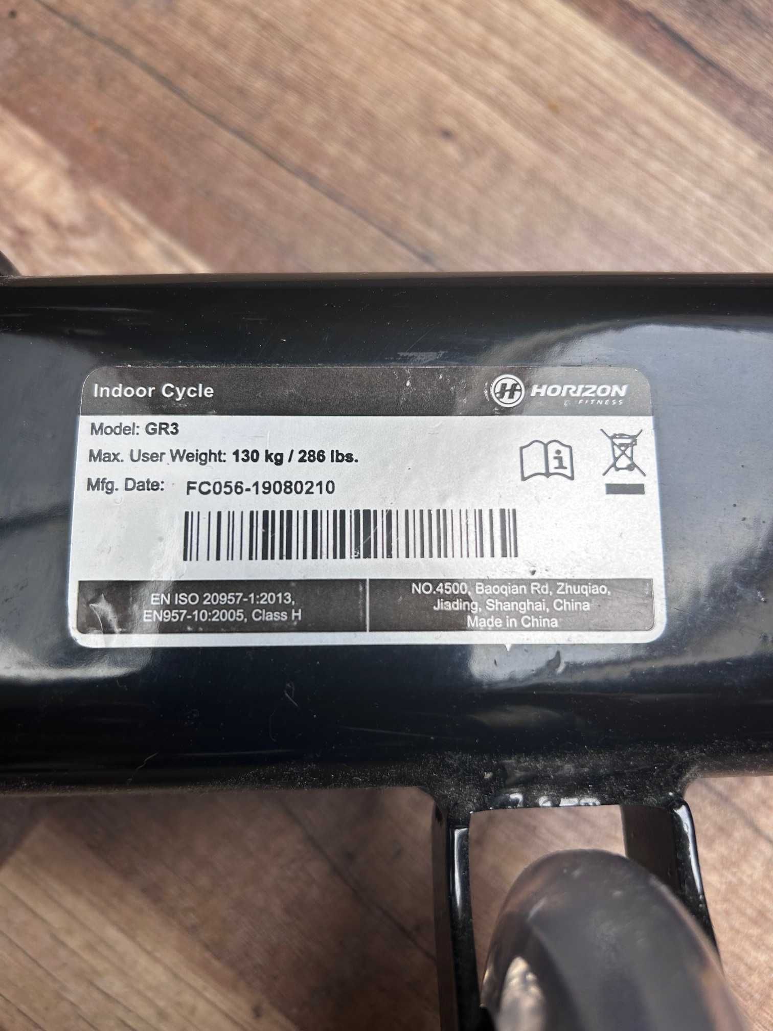 Rower spinningowy HORIZON FITNESS GR3 z wyświetlaczem LCD