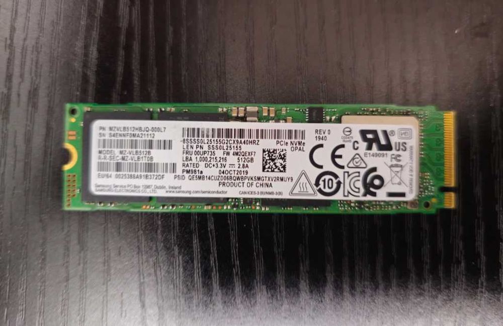 Samsung SSD NVMe 512GB