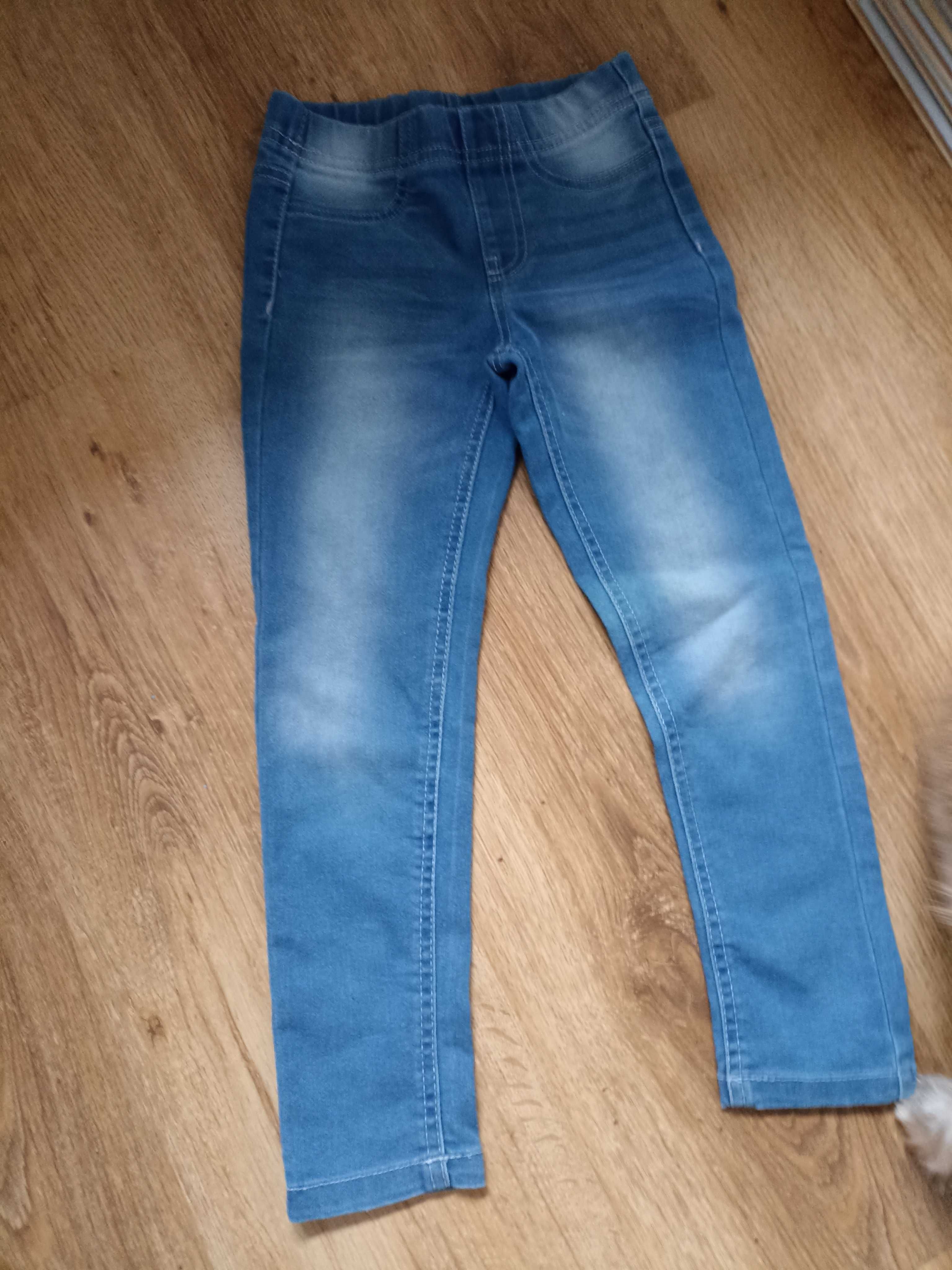 Spodnie dziewczęce rurki jeans 116